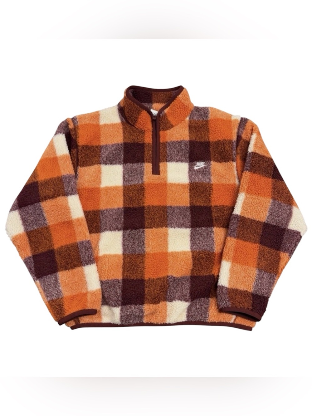 Nike Club Winterized Half-Zip Fleece Pullover FZ0896-272 Men’s Size M Orange NWT